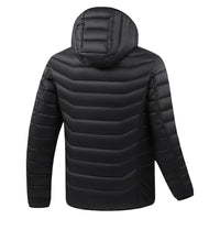 USB Heating Jackets Men Winter Warm Heated Parkas 35 Zones Electric Heated Jackets Warm Padded Jacket Coat Plus Size 5XL