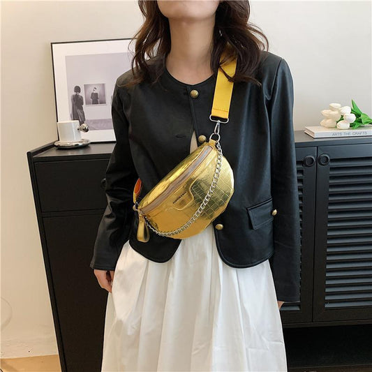 PU Fashion Crossbody Women Chest Bag Stone Pattern One-shoulder Crossbody Bag All-match Messenger Belt Bags null