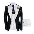 Men's Slim Fit Business Vest Coat Trousers Suit