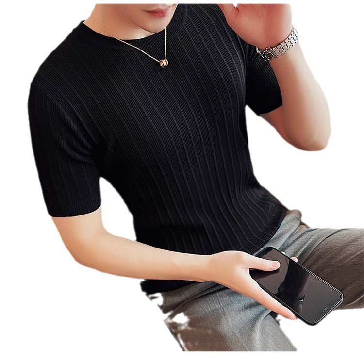 Men's Knitted Inner Match Sweater Top