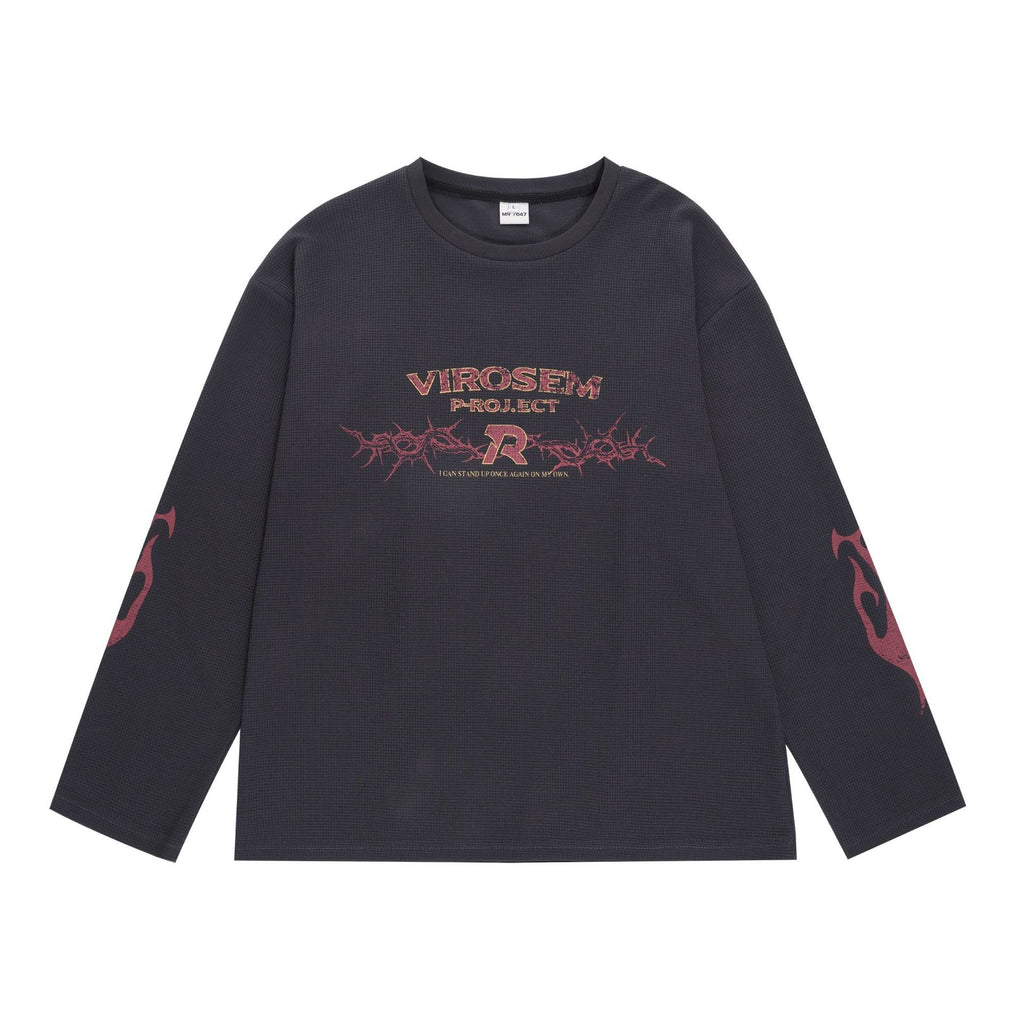 American Vintage Street Trendy Loose All-match Long-sleeved T-shirt