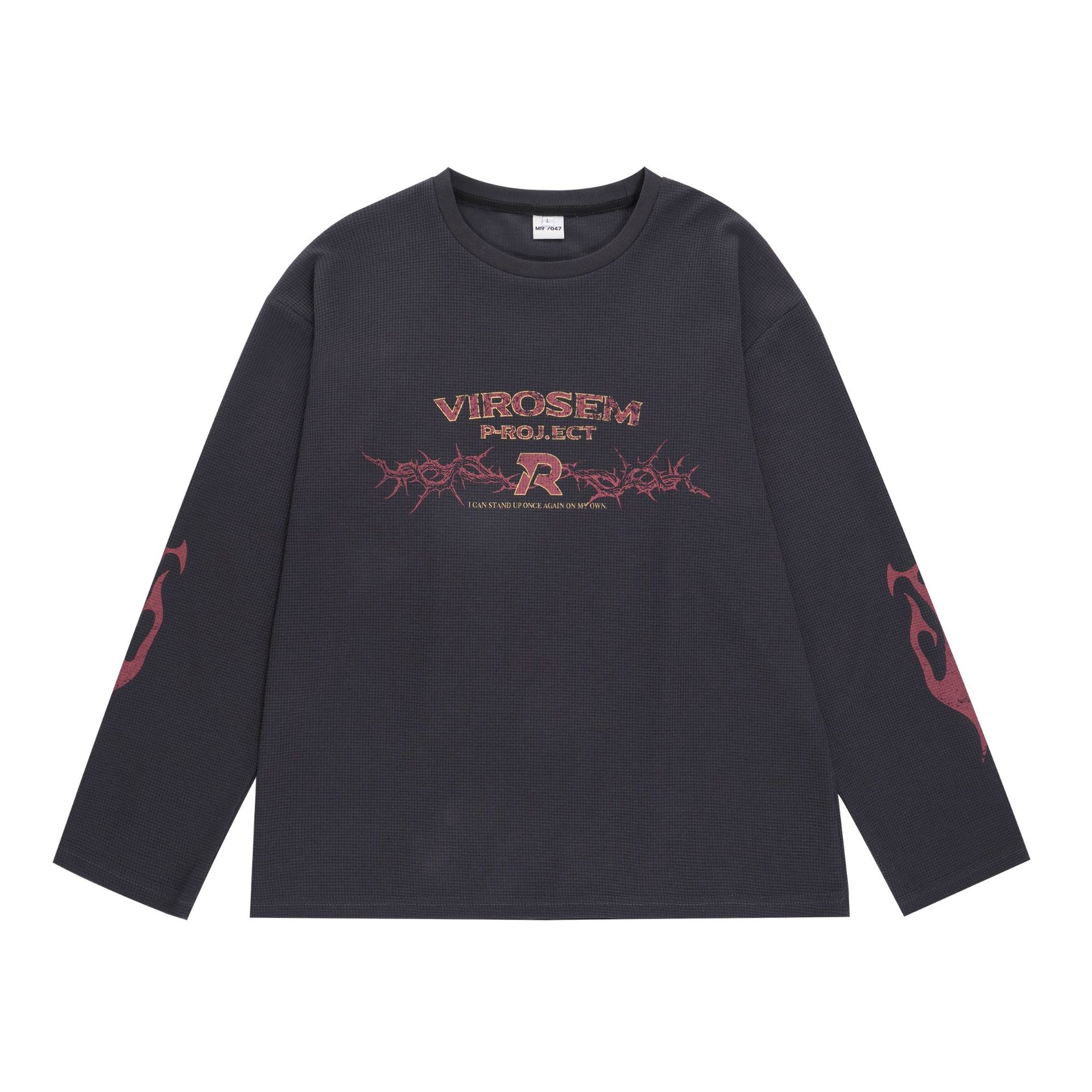 American Vintage Street Trendy Loose All-match Long-sleeved T-shirt