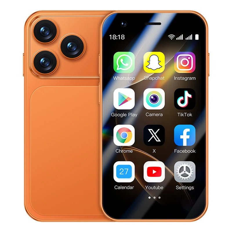 A17 Mini Smartphone 3.0'' HD Screen 4+64GB 3G/4G LTE Dual SIM Cellphone Android Mini Mobile Phones Orange A17 Mini Smartphone 3.0'' HD Screen 4+64GB 3G/4G LTE Dual SIM Cellphone Android Mini Mobile Phones - shop_name