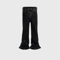Men's Women's Coated Stretch Flared Jeans