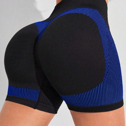 Women's Fashion Seamless Peach Tight High Waist Sports And Fitness Shorts null