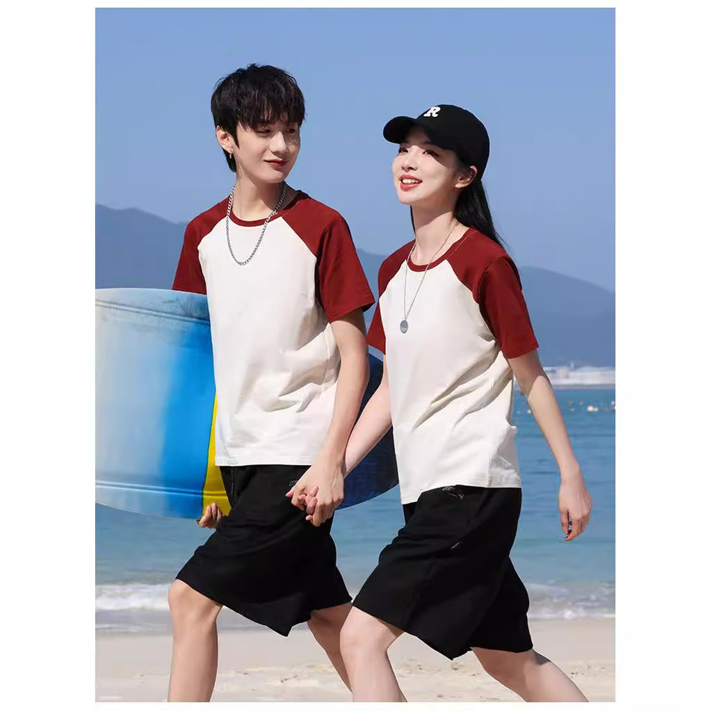 Round Neck T-shirt Work Clothes Printing