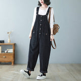 Retro Lazy Corduroy Overalls