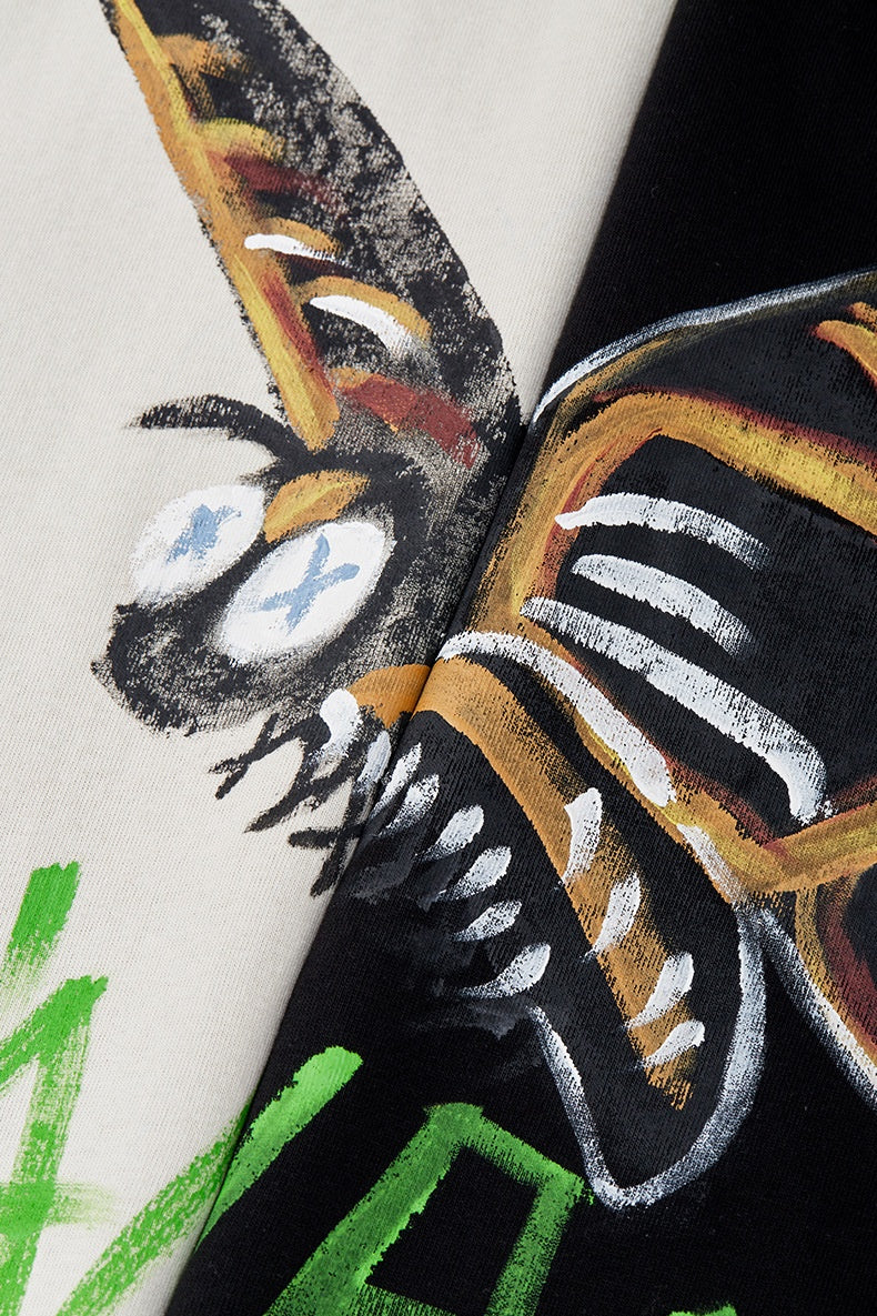 Men's Full Graffiti Printing T-shirt Loose Personality Short Sleeve