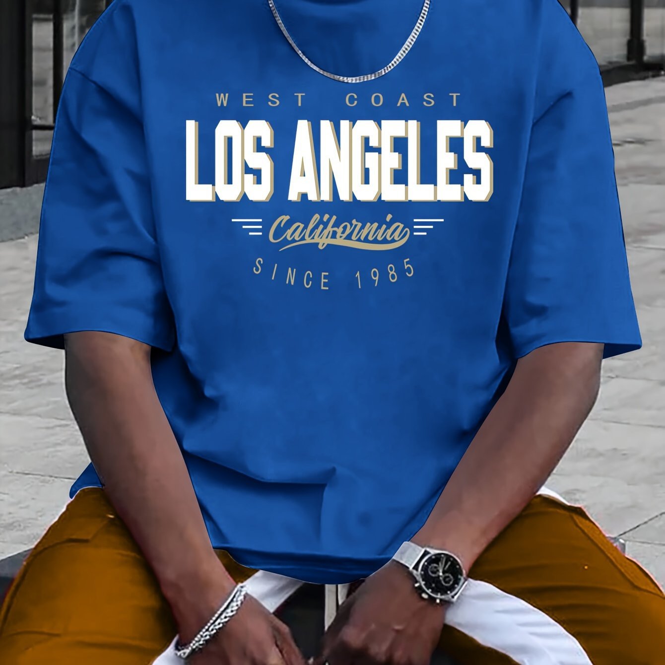 Men's Fashion Casual All-match Round Neck Printed Short Sleeve