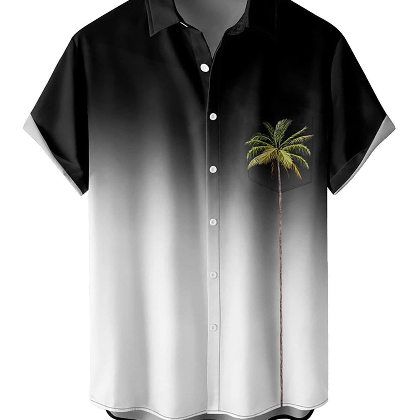 Men's Casual Printing Short Sleeve Shirt Plus Size