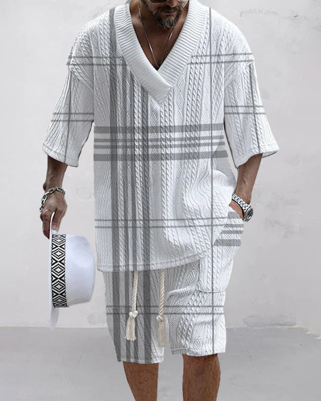 Fashion Men's Summer Loose Short Sports Suit