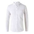 Japanese Retro Men's Long-sleeved Casual Solid Color Shirt