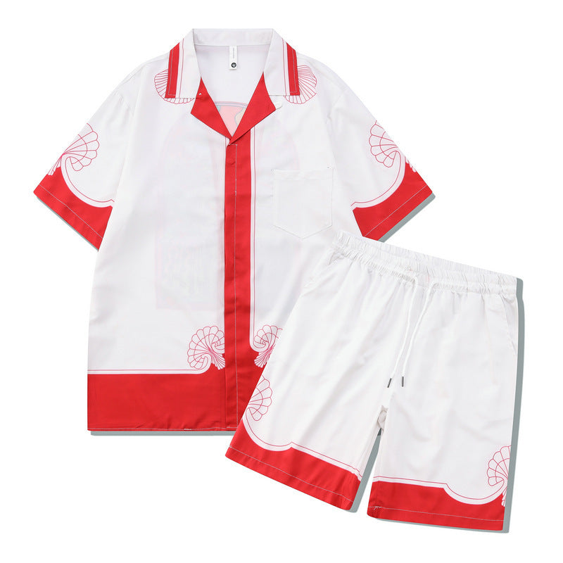 Beach Men And Women Short Sleeve Shirt Outfit