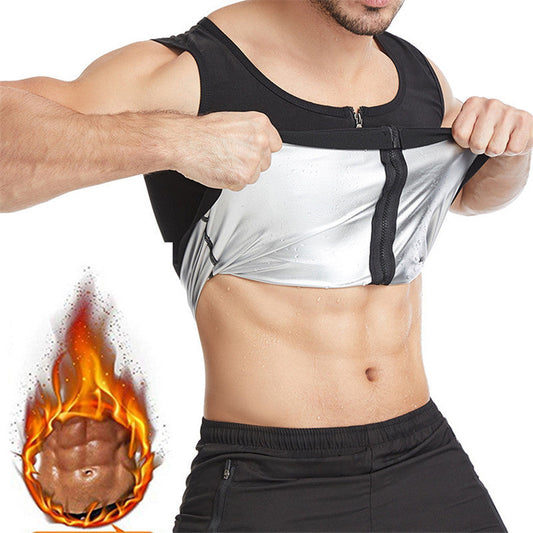 Sports Fitness  Men's Corset And Abdomen Sweat Suit null