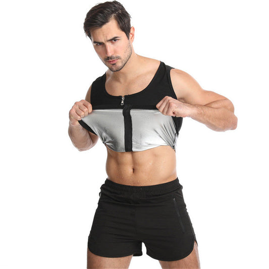 Sports Fitness  Men's Corset And Abdomen Sweat Suit null