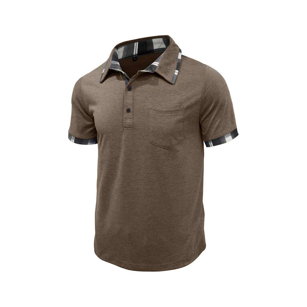 Men's Plaid Short-sleeved T-shirt