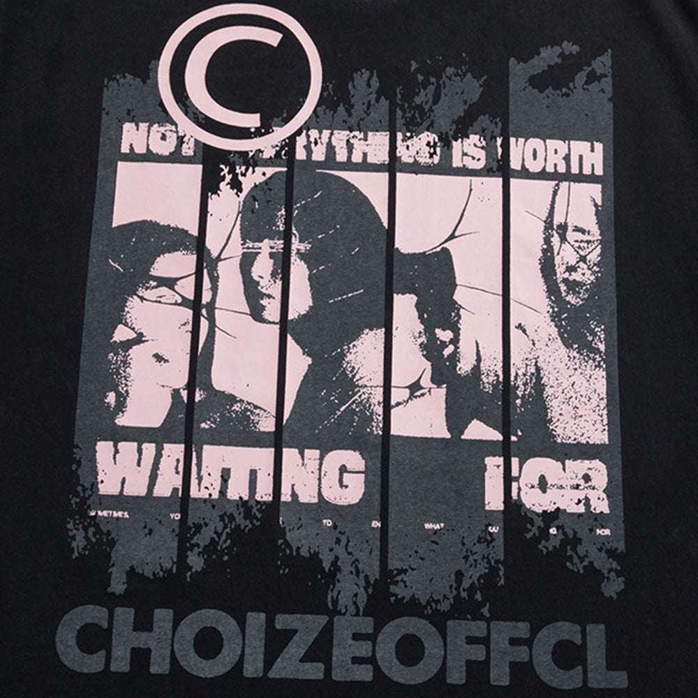 Pure Cotton Casual Printed Short T-shirt