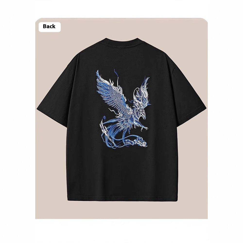 Summer New Pure Cotton Short Sleeve Men's Loose Plus Size Men's Clothing