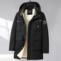 Winter Men's Cotton Coat Extra Large Size Mid-length With Hood Plus Size And Extra Thick Trendy For Big Men