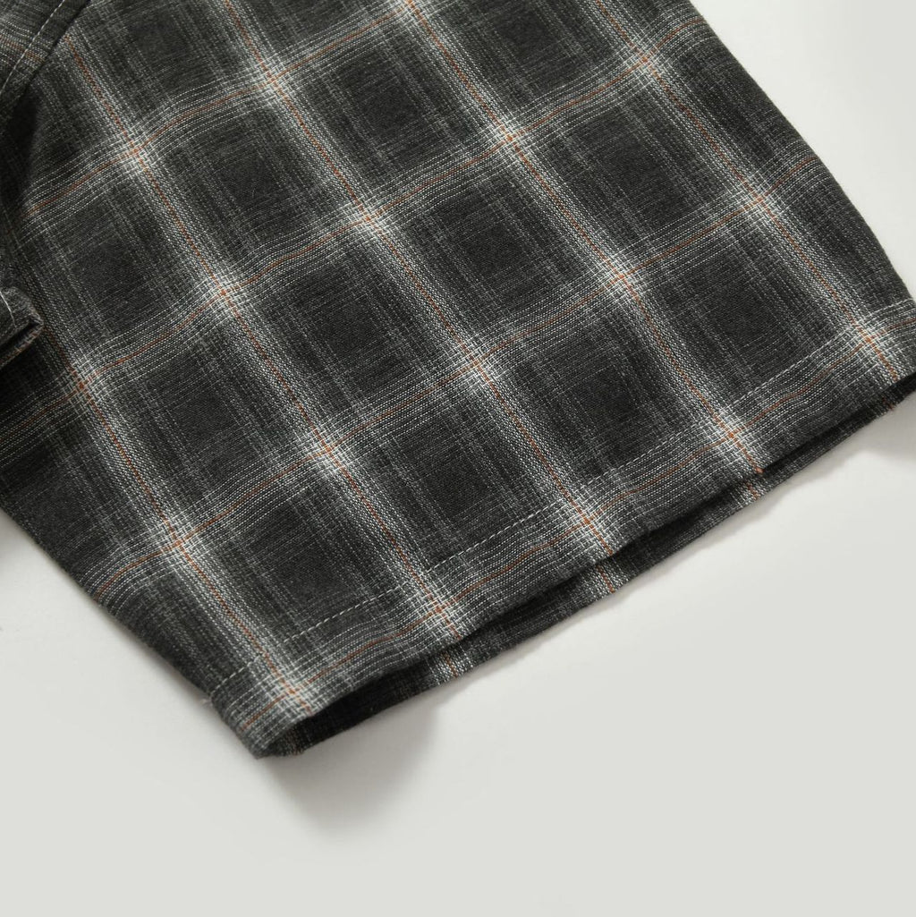 Retro Multicolor Plaid Stitching Graffiti Shirt