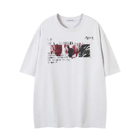 Men's Geometric Abstract Pattern Printed Short-sleeved T-shirt