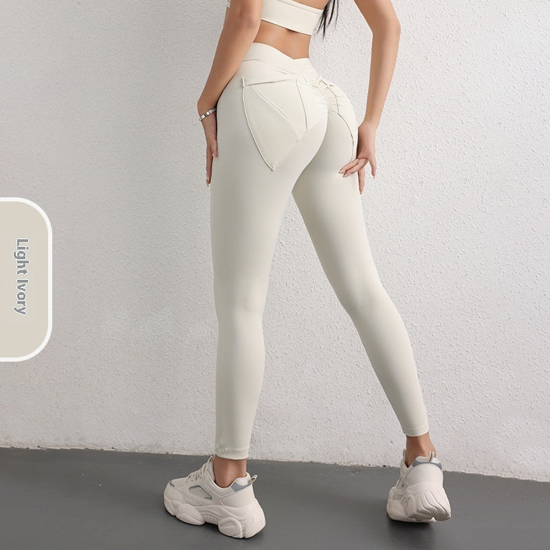 Nude Feel High Waist Hip Lift Yoga Pants Women's Sports Fitness null