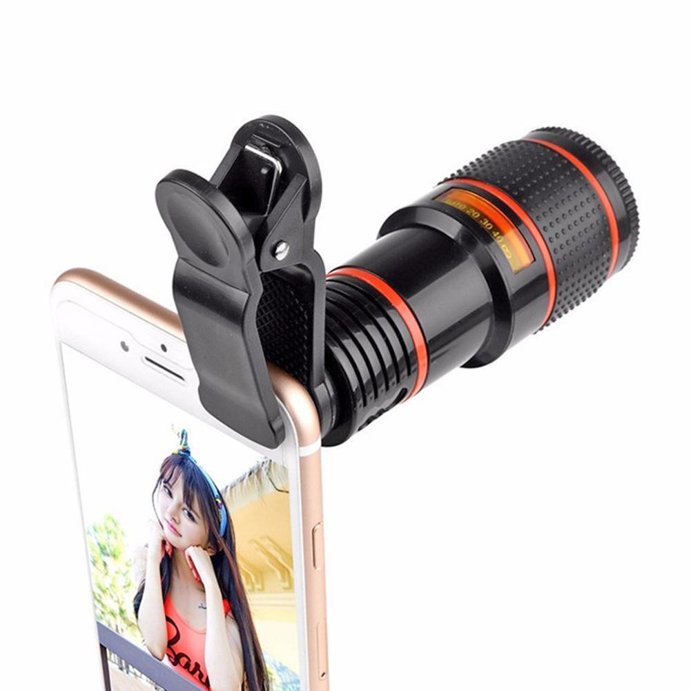 HD 8X Clip On Optical Zoom Telescope Camera Lens For Universal Mobile Cell Phone null