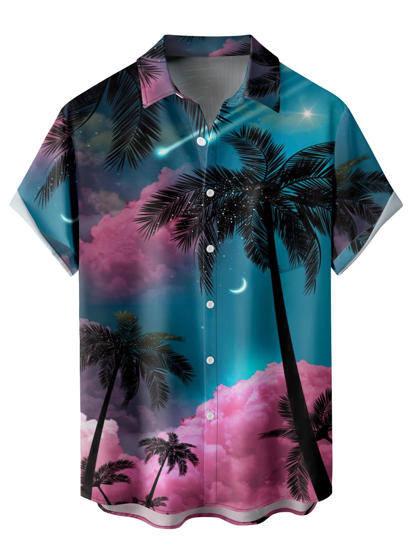 Men's Casual Printing Short Sleeve Shirt Plus Size