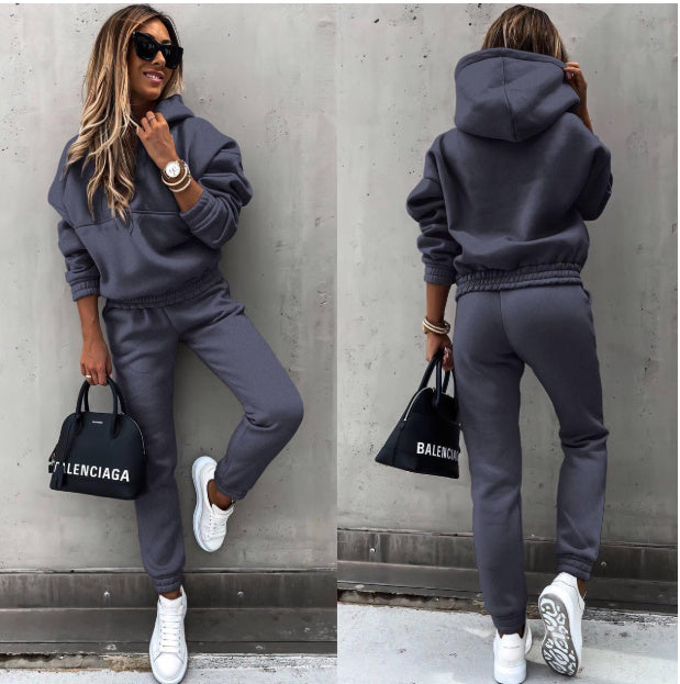 Women's New Hooded Sweatshirt Sports Suit null