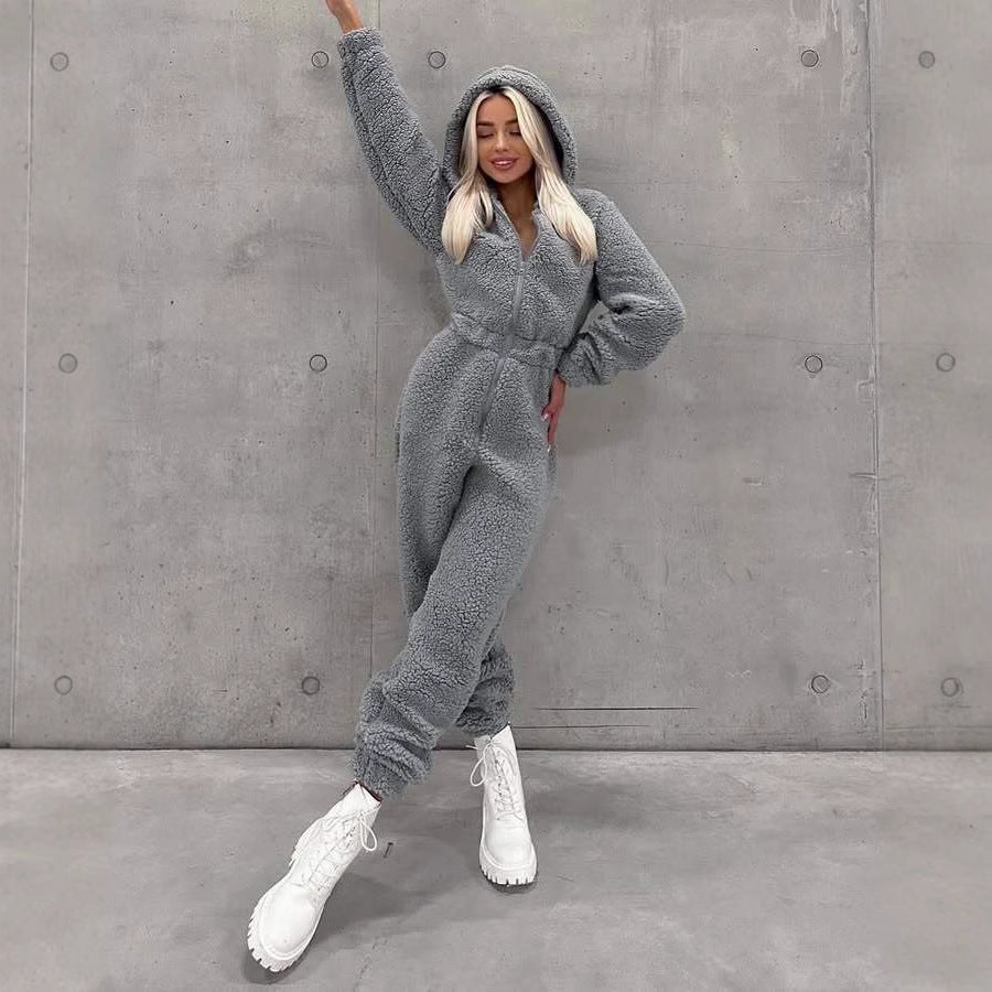 Chandail pleine longueur en molleton uni confortable pour femmes