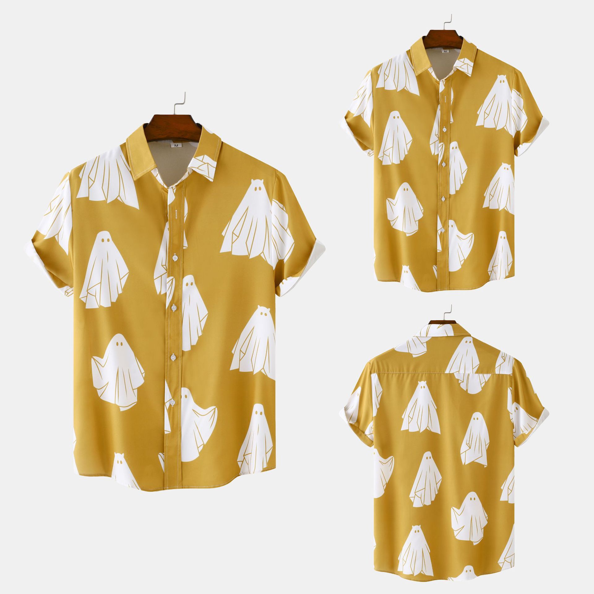 Digital 3D Printing Men's Loose Short Shirt