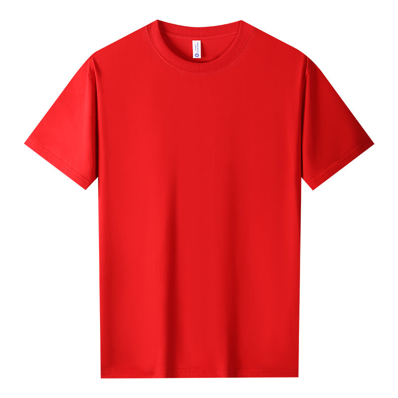 Cool Cotton Antibacterial Round Neck Short Sleeve Solid Color