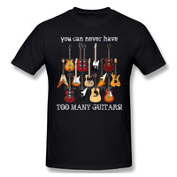 Cotton T Shirts Funny Electric Guitar Music Style Short
