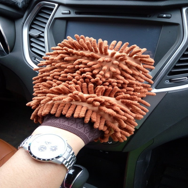 Chenille Coral Car Foaming Gloves Household Cleaning null