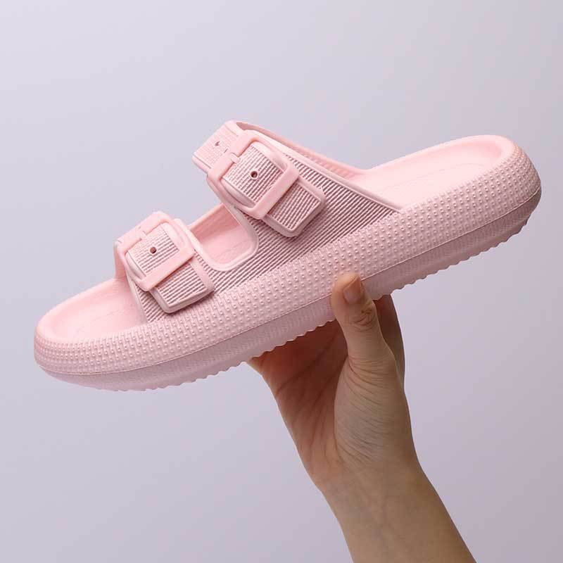 Platform Slippers Women's Summer Buckle Home Shoes Fashion Outdoor Wear Soft Bottom Sandals null