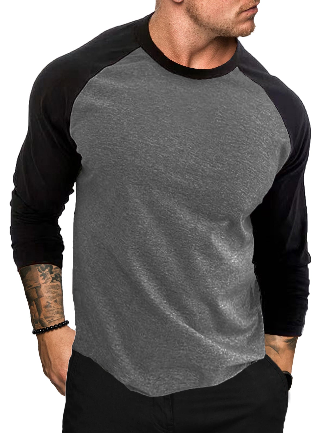 Men's Round Neck Loose Breathable Casual Long Sleeve