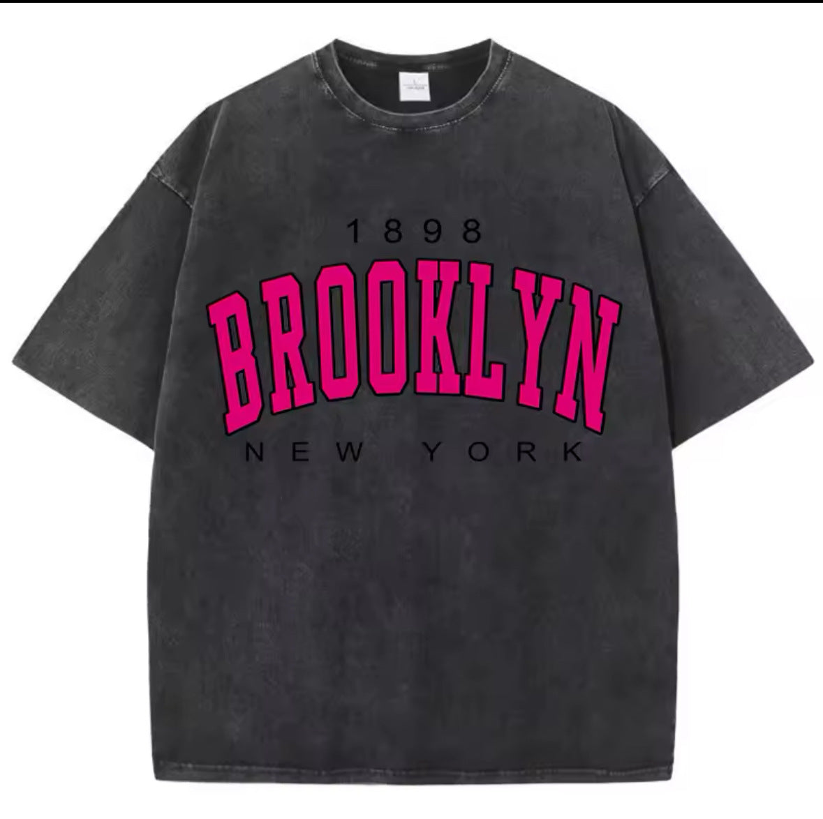 Cotton Distressed Short-sleeved T-shirt Batik Washed