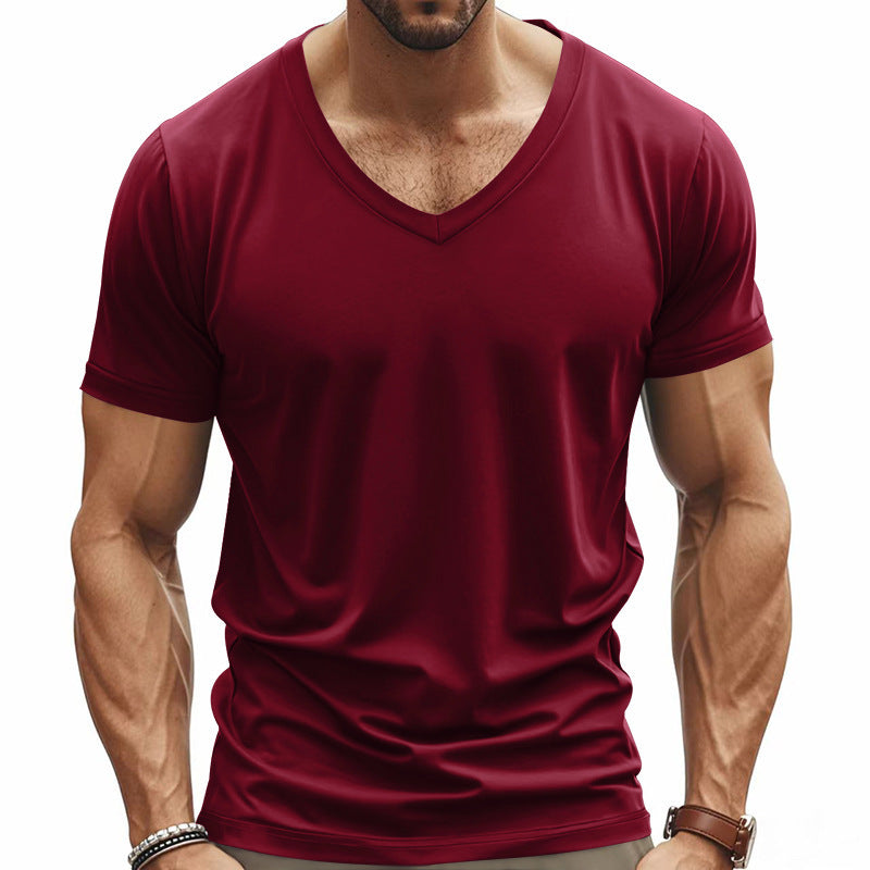 Solid Color Loose American Summer Men's T-shirt