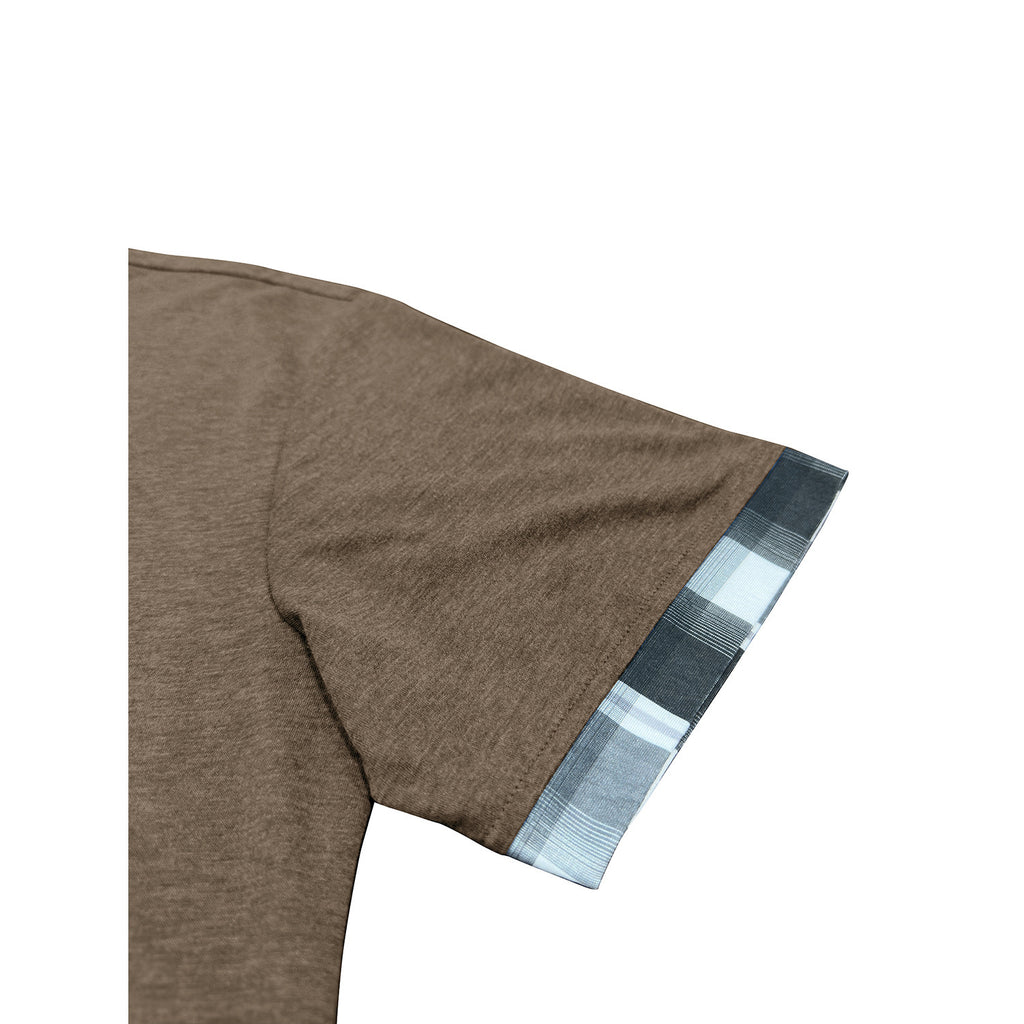 Men's Plaid Short-sleeved T-shirt