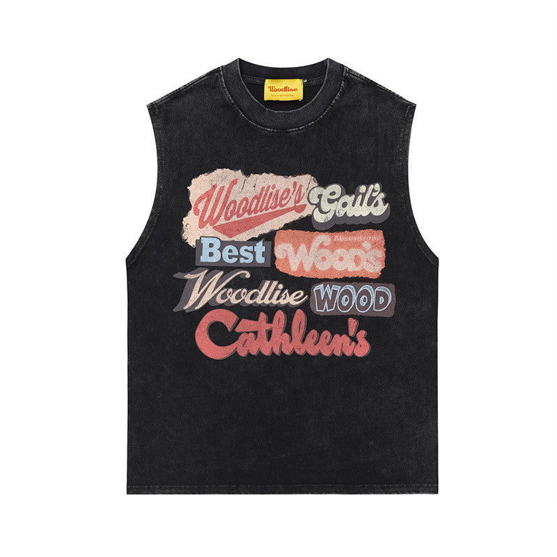 Retro Street Vibe Fashion Personality Vest Men