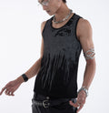 American Retro Washed Gradient Distressed Thread Vest