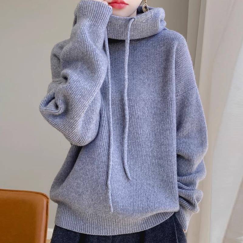 Women's Sweater Thicken Lazy Style All-match Long-sleeved Autumn Winter Warm Casual Sweater For Women null