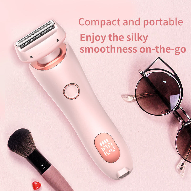 2 In 1 Hair Removal Epilator USB Rechargeable Trimmer Women Body Razor Face Leg Armpit Bikini Hand Pubic Shaver Hair Remover null