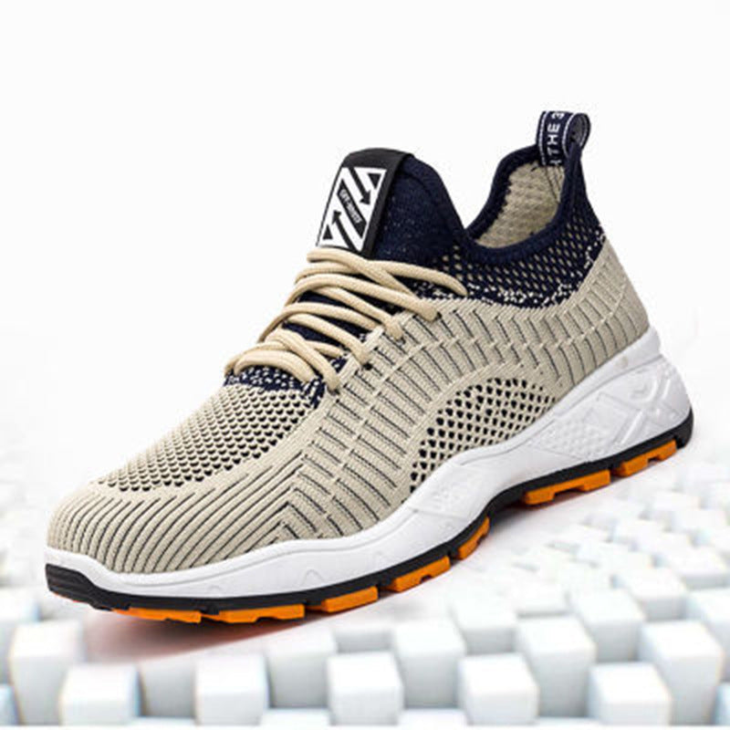 Sports Casual Shoes Korean Style Trendy Breathable Flying Woven Single Shoes null