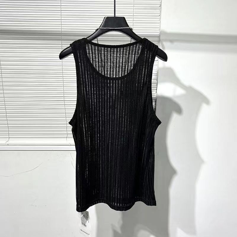 Men's Hollow Out See Through Lightweight T-shirt Vest