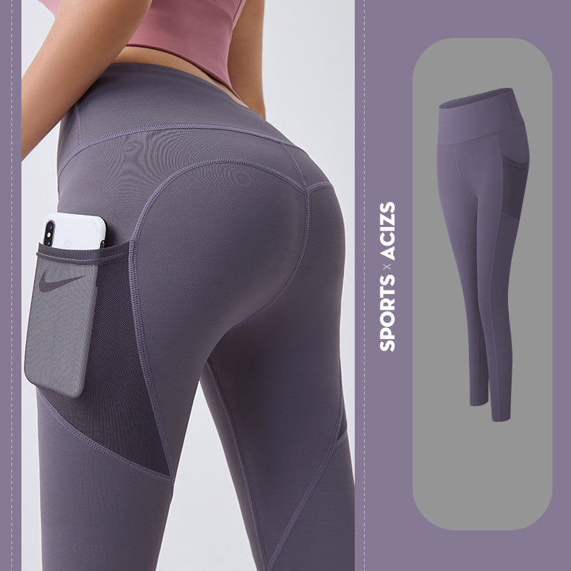 Yoga Pants Women With Pocket Leggings Sport Girl Gym Leggings Women Tummy Control Jogging Tights Female Fitness Pants null