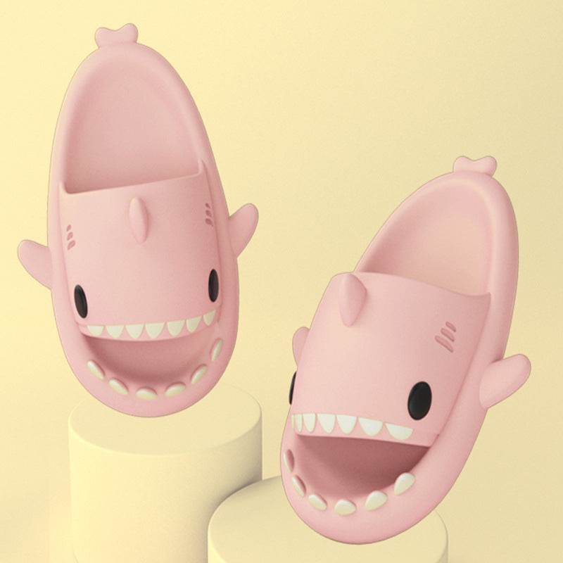 Adult's Slippers Indoor Outdoor Funny Shark Cartoon - Update Avenue 