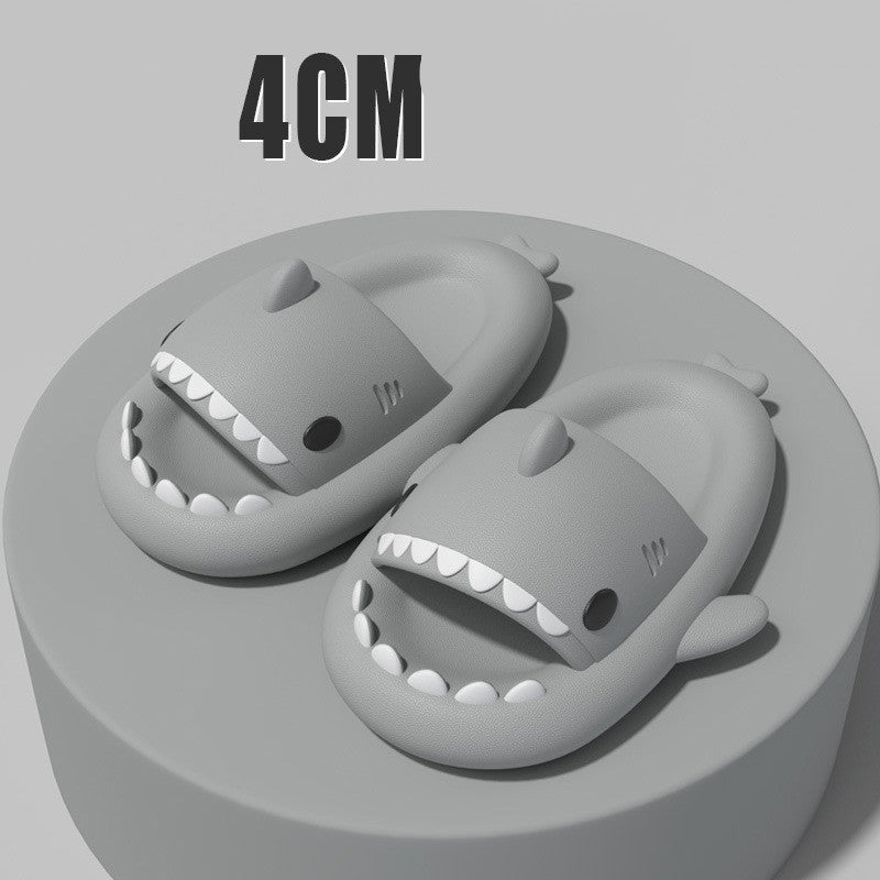 Adult's Slippers Indoor Outdoor Funny Shark Cartoon - Update Avenue 