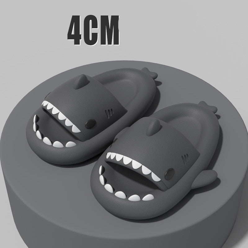 Adult's Slippers Indoor Outdoor Funny Shark Cartoon - Update Avenue 