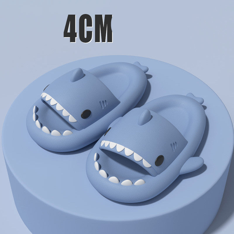 Adult's Slippers Indoor Outdoor Funny Shark Cartoon - Update Avenue 
